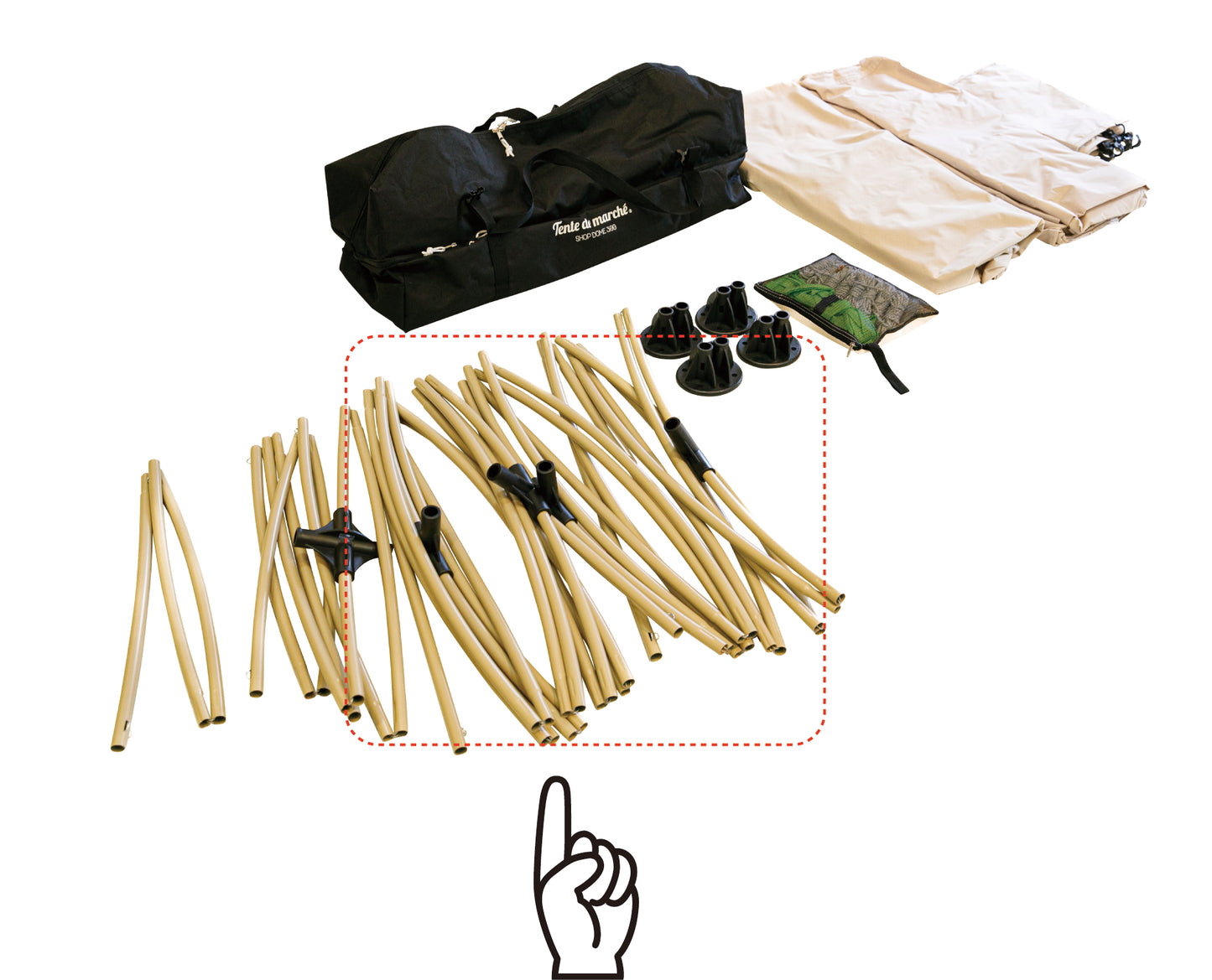 SHOPDOME 300用 サイドポール リペアパーツ