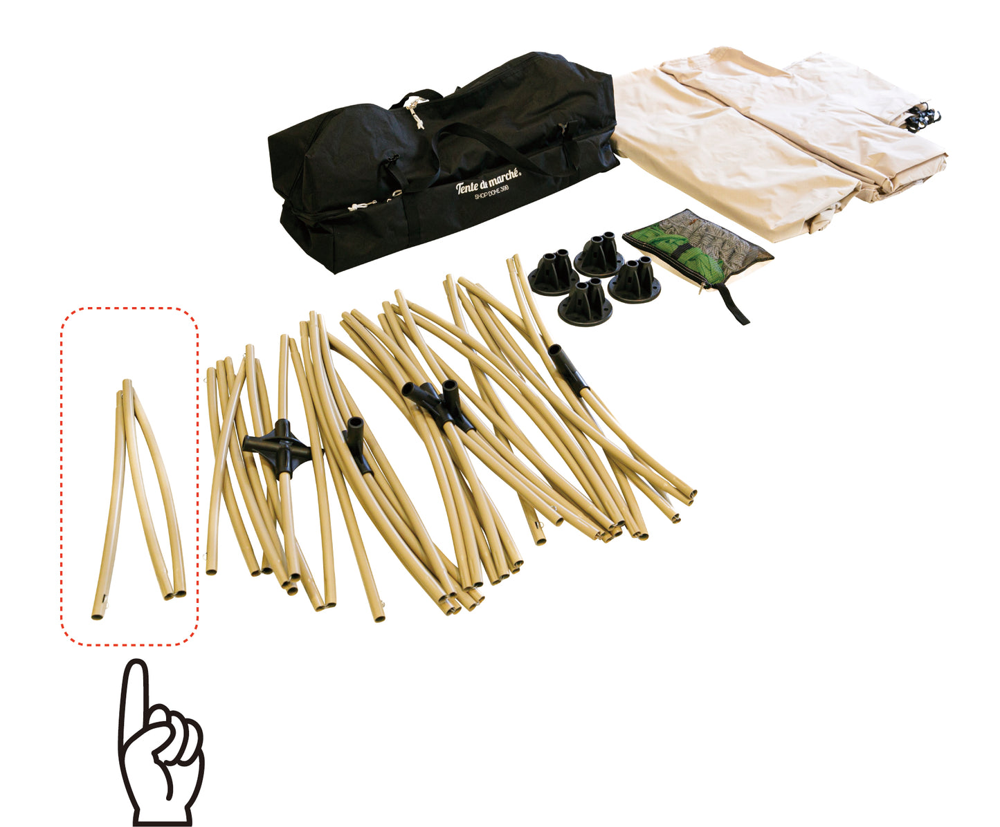 SHOPDOME 300用 ルーフポール B